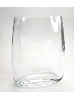 Luigi Bormioli Vase Light and Music Vase Italian Tapered Clear Glass DH795